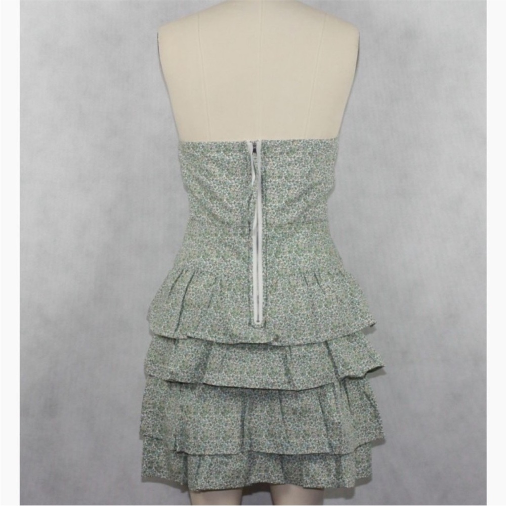 NWOT J. Crew Daisy Day Strapless Ruffle Tiered Floral Dress - Picture 2 of 4